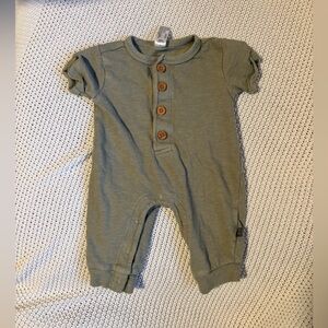Modern Moments Green Button-Up Baby Romper